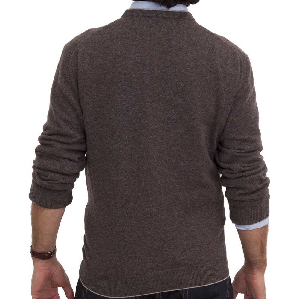 Italian Cashmere Crewneck Sweater for Men, Classic