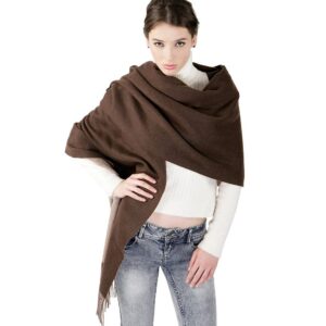 2 tone (brown / dry dock) cashmere wrap