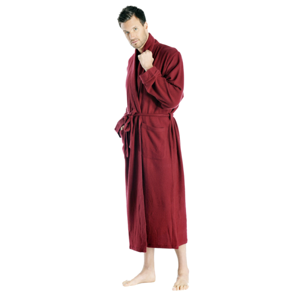 Red cashmere robe - side