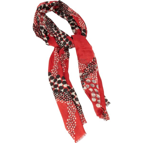 Bias Dot Print Cashmere Scarf