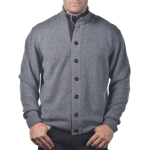 Grey italian cashmere cardigan