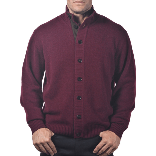 Italian cashmere cardigan burgundy