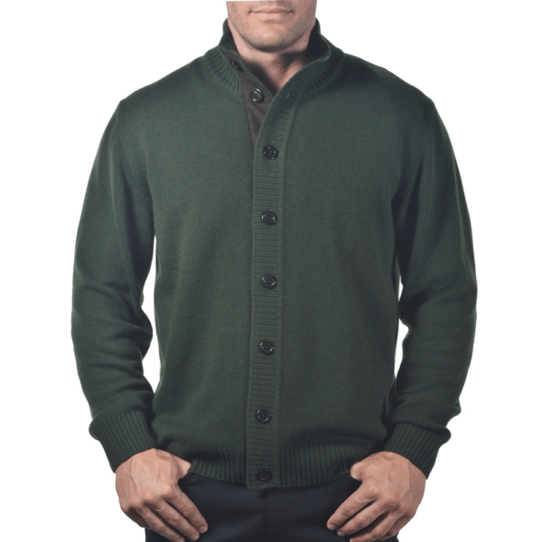 Italian cashmere cardigan green