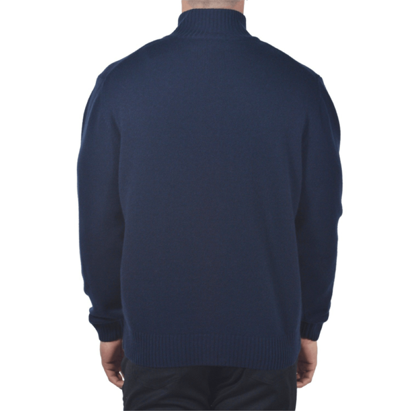 Italian cashmere cardigan navy back