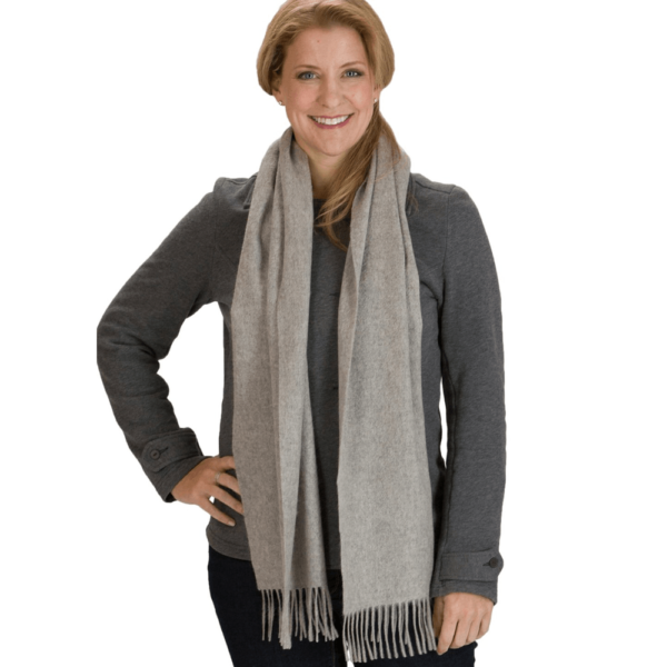 Ladies gray cashmere scarf