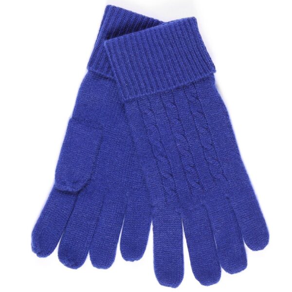 100% Royal Blue Cashmere Gloves