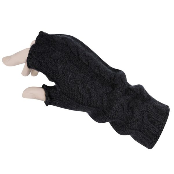 Black Cashmere Wrist Warmers