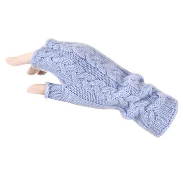 Light Blue Cashmere Wrist Warmers