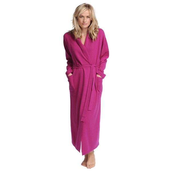 Elizabeth Cotton Women's Cashmere Robe - Fuchsia