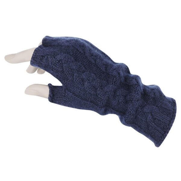 Navy Cashmere Wrist Warmers