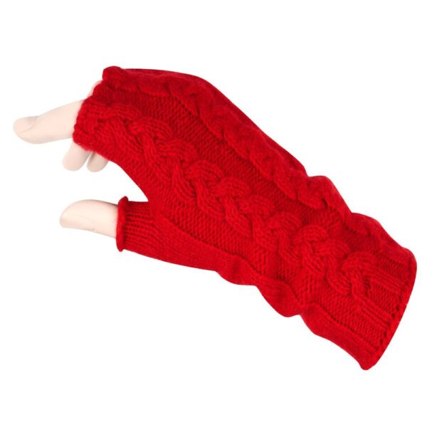 Red Cashmere Wrist Warmers