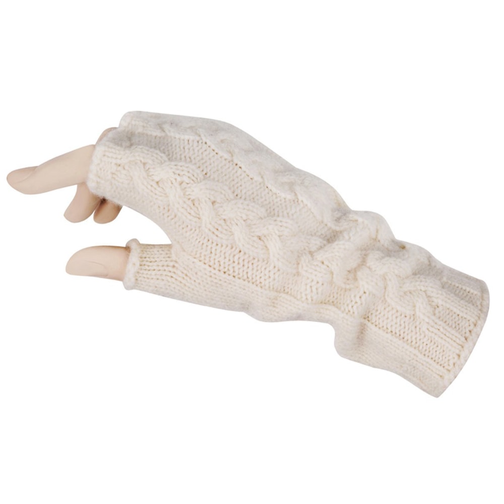 White Cashmere Wrist Warmers