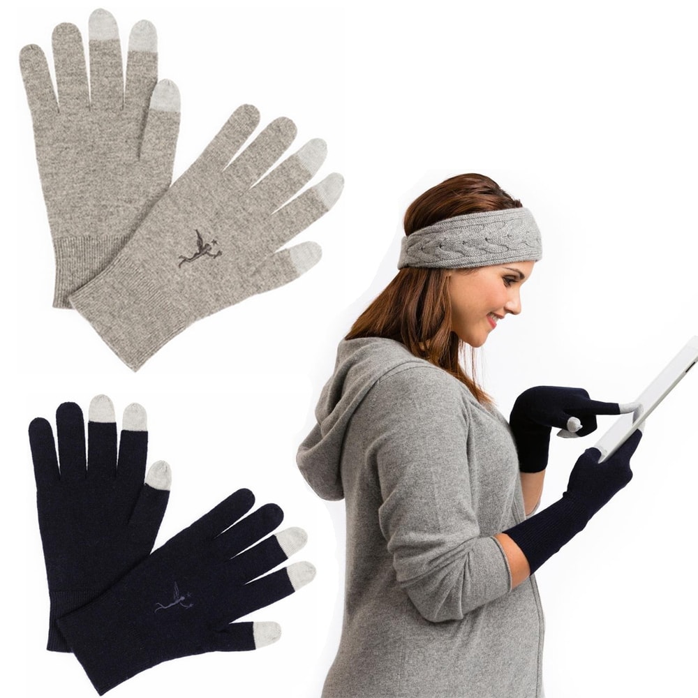 Cashmere touchscreen gloves for ladies