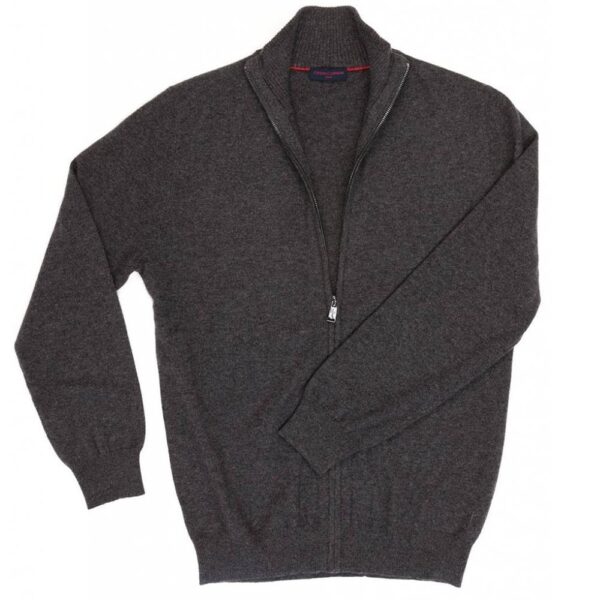 mens cashmere cardigan zippered