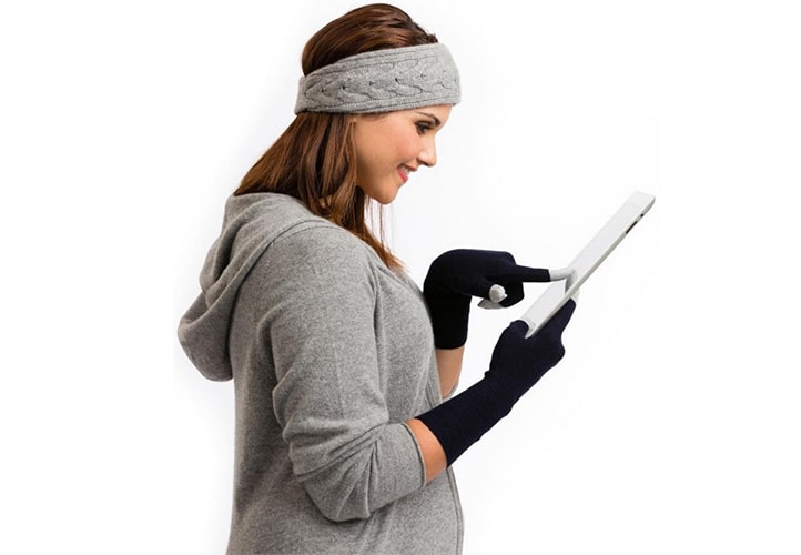 Cashmere Touch Screen Gloves for Ladies