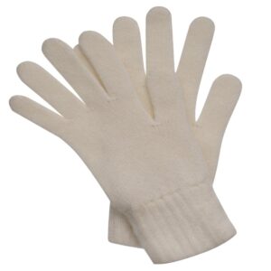White Cashmere Gloves for Ladies