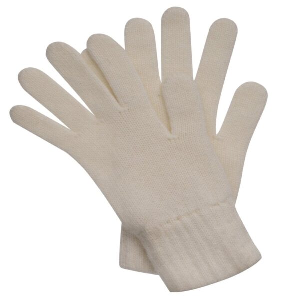 White Cashmere Gloves for Ladies
