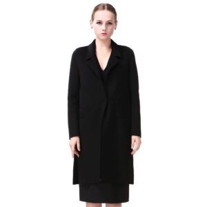 Black cashmere coat womens