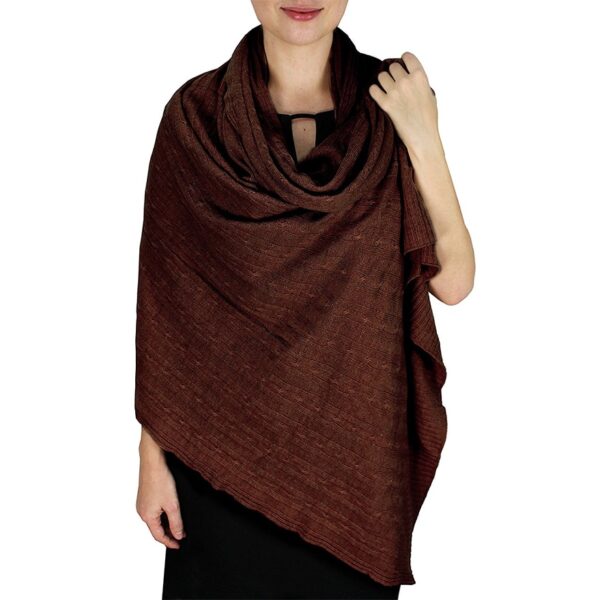 Brown shawl from cashmere