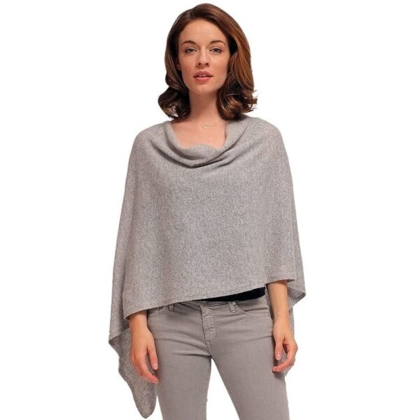 Gray Cashmere Poncho