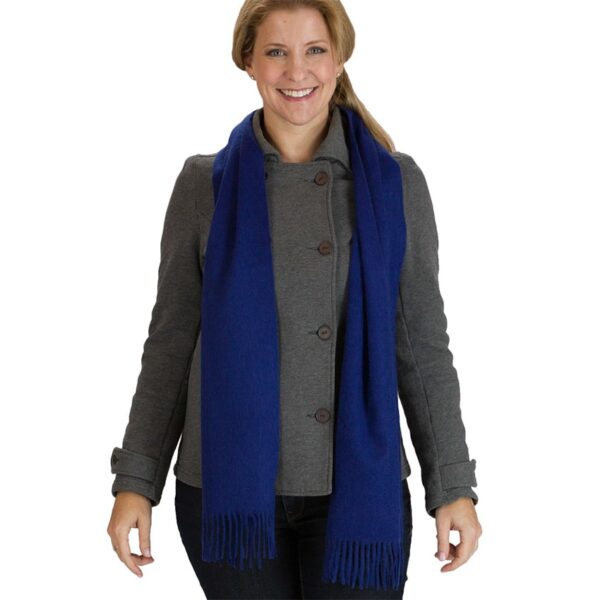 Womens blue cashmere scarf Fishers Finery