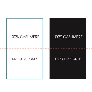 100% Cashmere Product Label