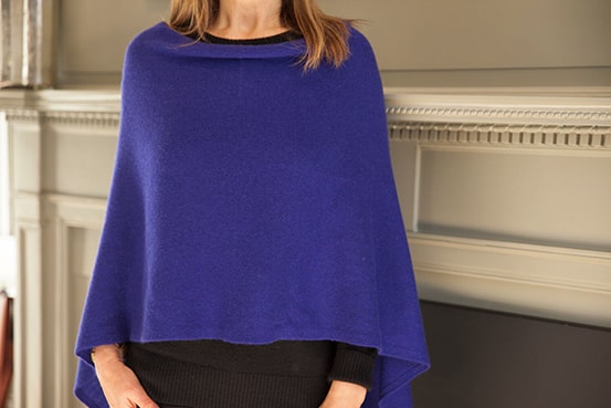 Pure Cashmere Poncho for ladies