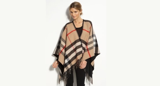 Women's cashmere poncho