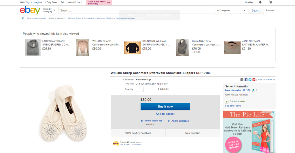 Cashmere Slippers - Ebay