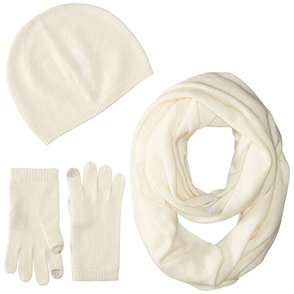 Sofia Cashmere ivory cashmere set