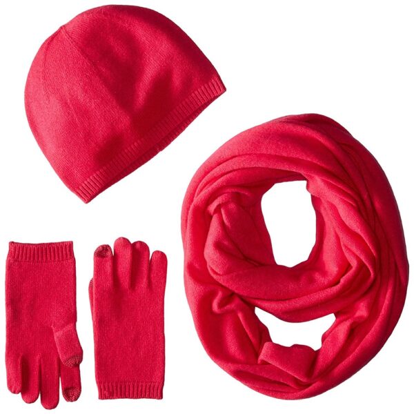 Sofia Cashmere red cashmere set