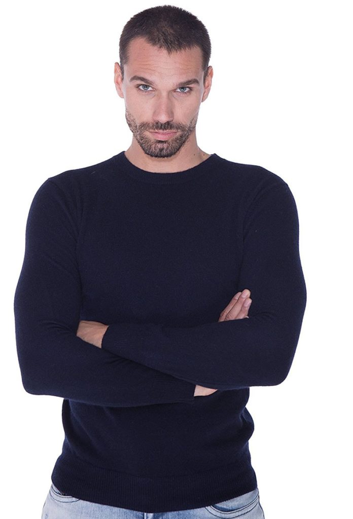 Men's 100% Cashmere Round Neck Sweater