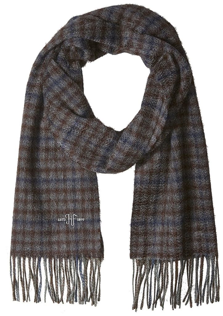 Men's Cashmere Windowpane Plaid Scarf