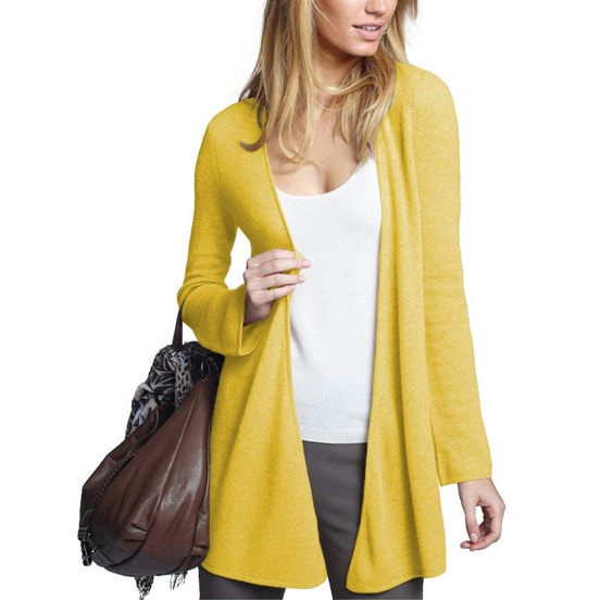 Parisbonbon Women's 100% Cashmere V-Neck Cardigan