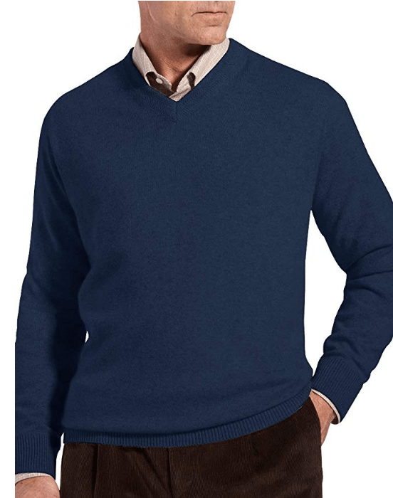 rochester-big-and-tall-cashmere-v-neck-sweater - Cashmere Mania