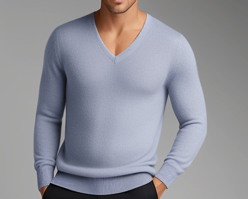 Mens V-neck cashmere sweaters with a touch of sophistication 