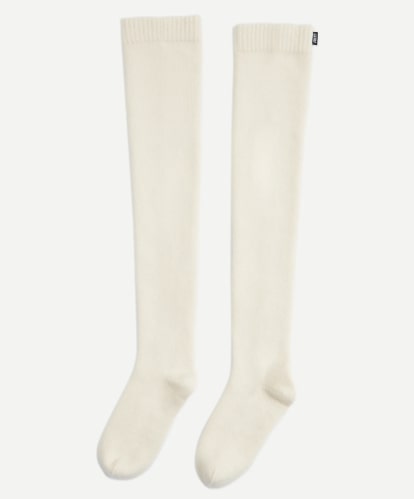 Plain Knitted Long Socks